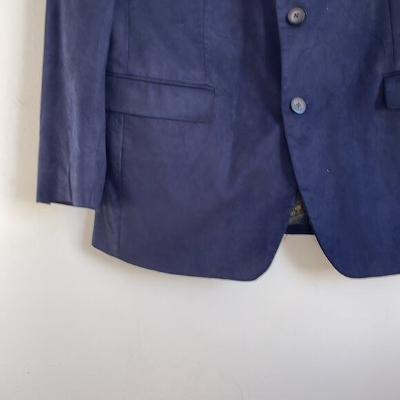 Lauren Ralph Lauren faux suede paisley lined two button single vent sport coat - Picture 4 of 7